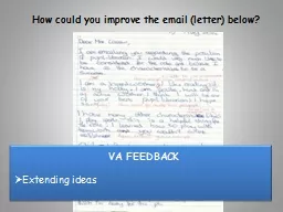 How could you improve the email (letter) below?
