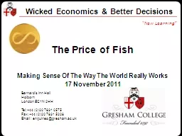 Wicked Economics & Better Decisions
