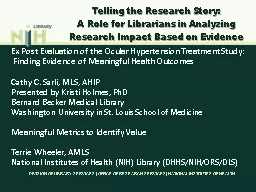 Telling the Research Story: