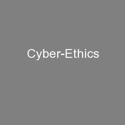 Cyber-Ethics