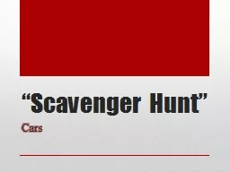 “Scavenger Hunt”