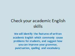Check your academic English skills