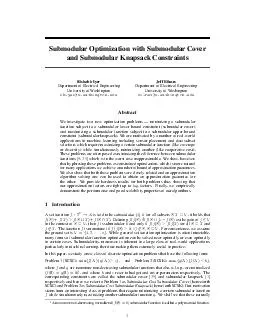 Submodular Optimization with Submodular Cover and Submodular Knapsack Constraints Rishabh