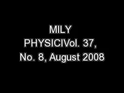 MILY PHYSICIVol. 37, No. 8, August 2008