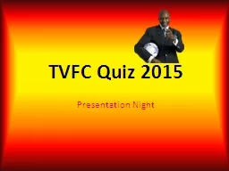 TVFC Quiz 2015