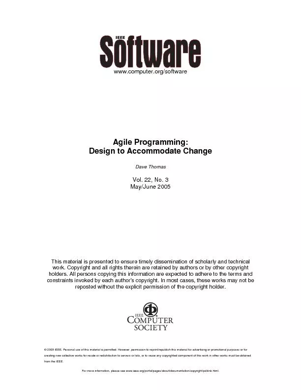 IEEE SOFTWAREwww.computer.org/software
