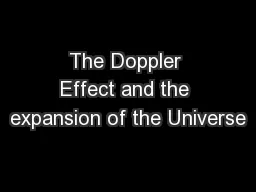 The Doppler Effect and the expansion of the Universe