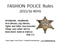 FASHION POLICE Rules