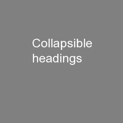 Collapsible headings
