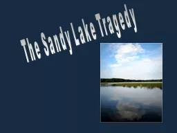 The Sandy Lake Tragedy