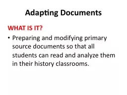 Adapting Documents