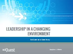 Leadership in a changing environment
