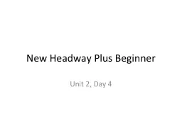 New Headway Plus Beginner