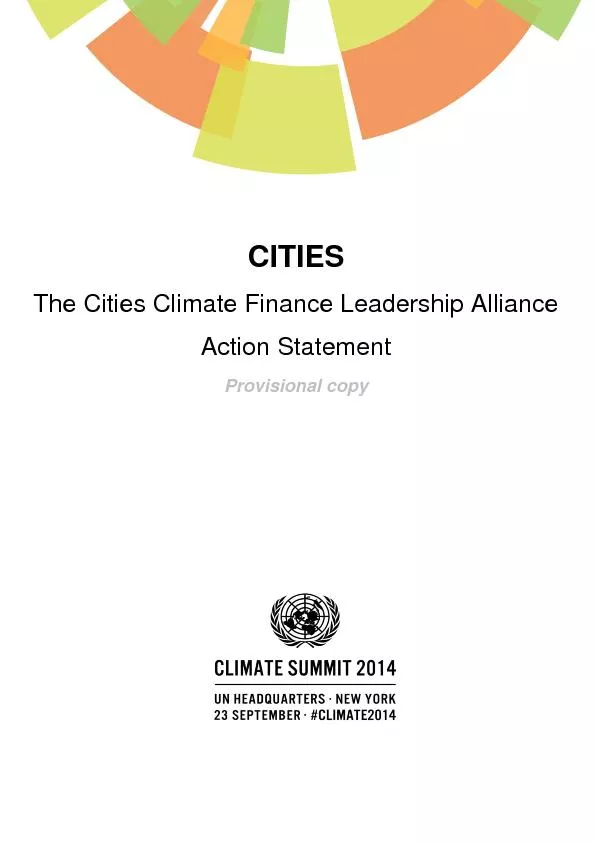 The Cities Climate Finance Leadership Alliance