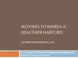 Moving Towards a Healthier Harford