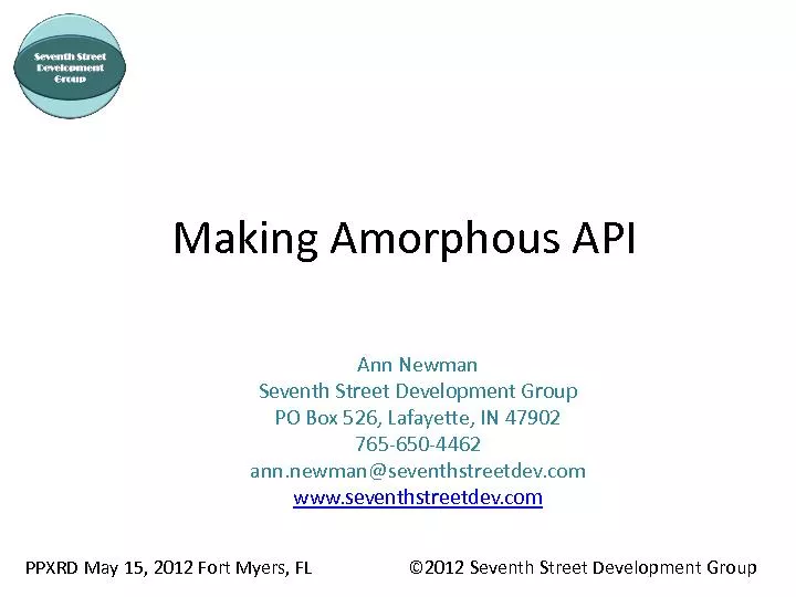 Making Amorphous API