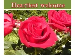 Heartiest welcome