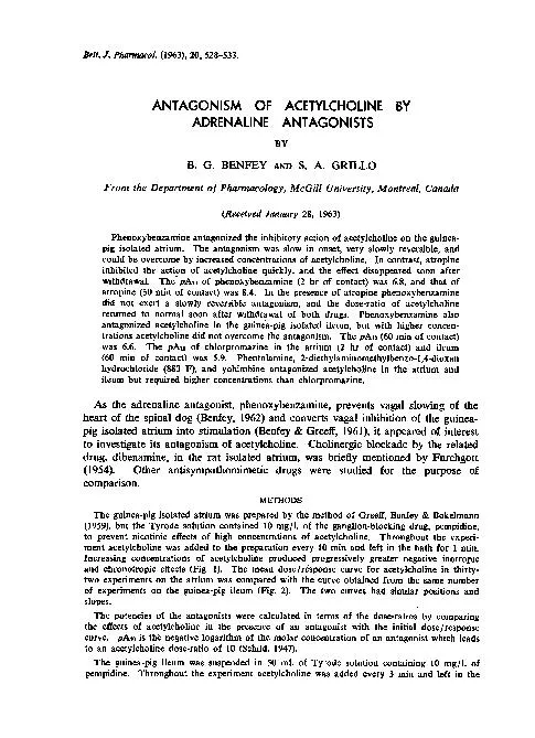 Brit.J.Pharmacol.(1963),20,528-533.ANTAGONISMOFACETYLCHOLINEBYADRENALI