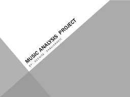 Music analysis project
