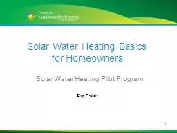 Solar Water Heating Basics