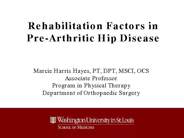 &#x/MCI; 0 ;&#x/MCI; 0 ;Rehabilitation Factors in Arthritic Hi