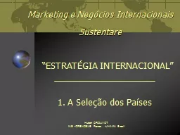 Marketing e Negócios Internacionais