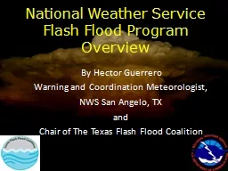 National Weather Service Flash Flood Program