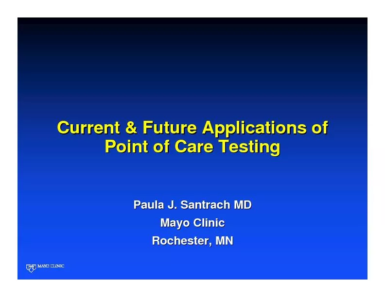 Point of Care TestingPoint of Care Testing