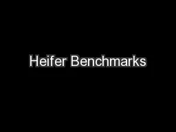 Heifer Benchmarks