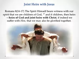 Joint Heirs with Jesus