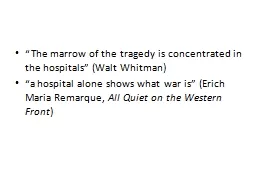 “The marrow of the tragedy is concentrated in the hospita
