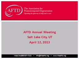 AFTD Annual Meeting