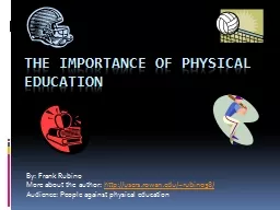 The Importance of Physical Education