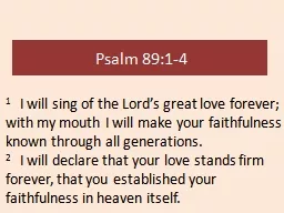 Psalm 89:1-4