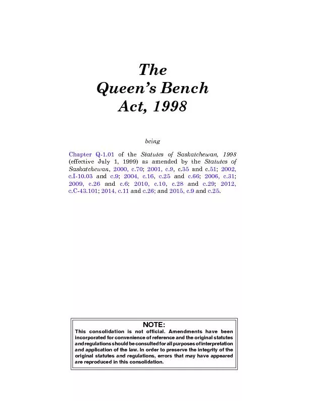 Chapter Q-1.01 (effective July 1, 1999) as amended by the 2000, c.7020