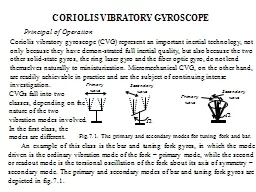 Coriolis vibratory gyroscope (CVG) represent an important i