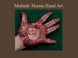 Mehndi: Henna Hand Art