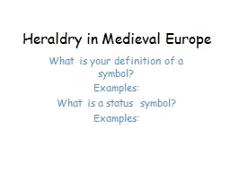 Heraldry in Medieval Europe