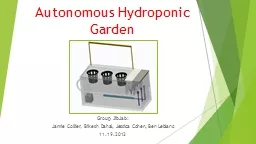 Autonomous Hydroponic Garden