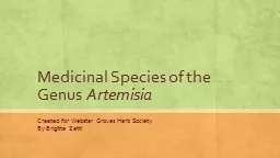 Medicinal Species of the Genus
