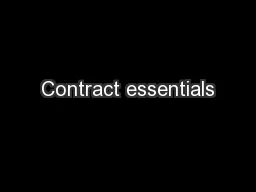 Contract essentials