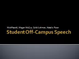Student Off-Campus Speech
