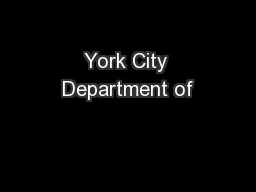 York City Department of