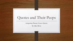 Quotes and Their Peeps