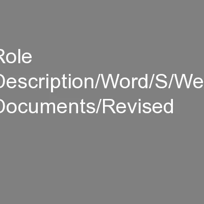 Role Description/Word/S/Web Documents/Revised