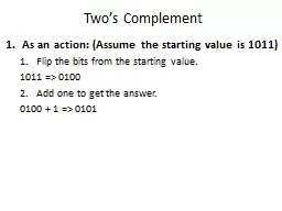 Two’s Complement