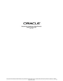 Oracle Fusion Applications Global Price List Software Investment Guide March   T