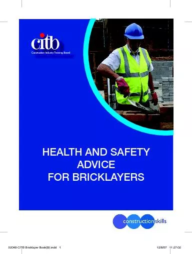 HEALTH AND SAFETY FOR BRICKLAYERS