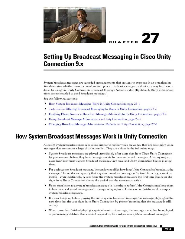 System Administration Guide for Cisco Unity Connection Release 9.x
...