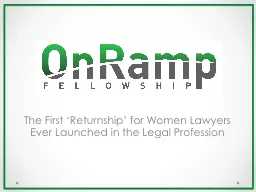 The First ‘Returnship’ for Women Lawyers Ever Launched